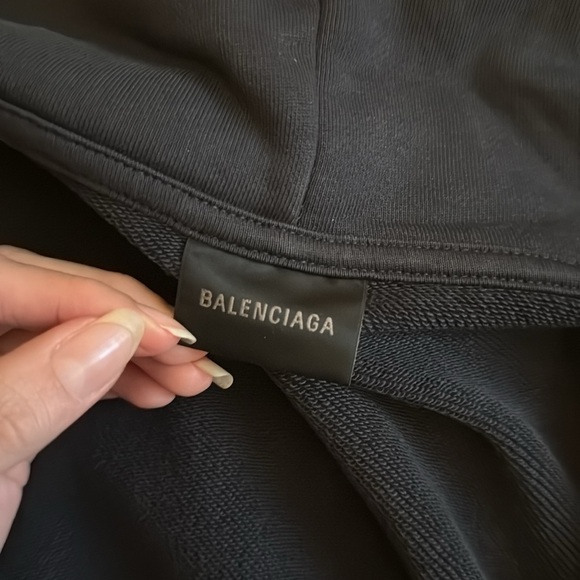 Balenciaga Unisex Black Zip-Up Hoodie